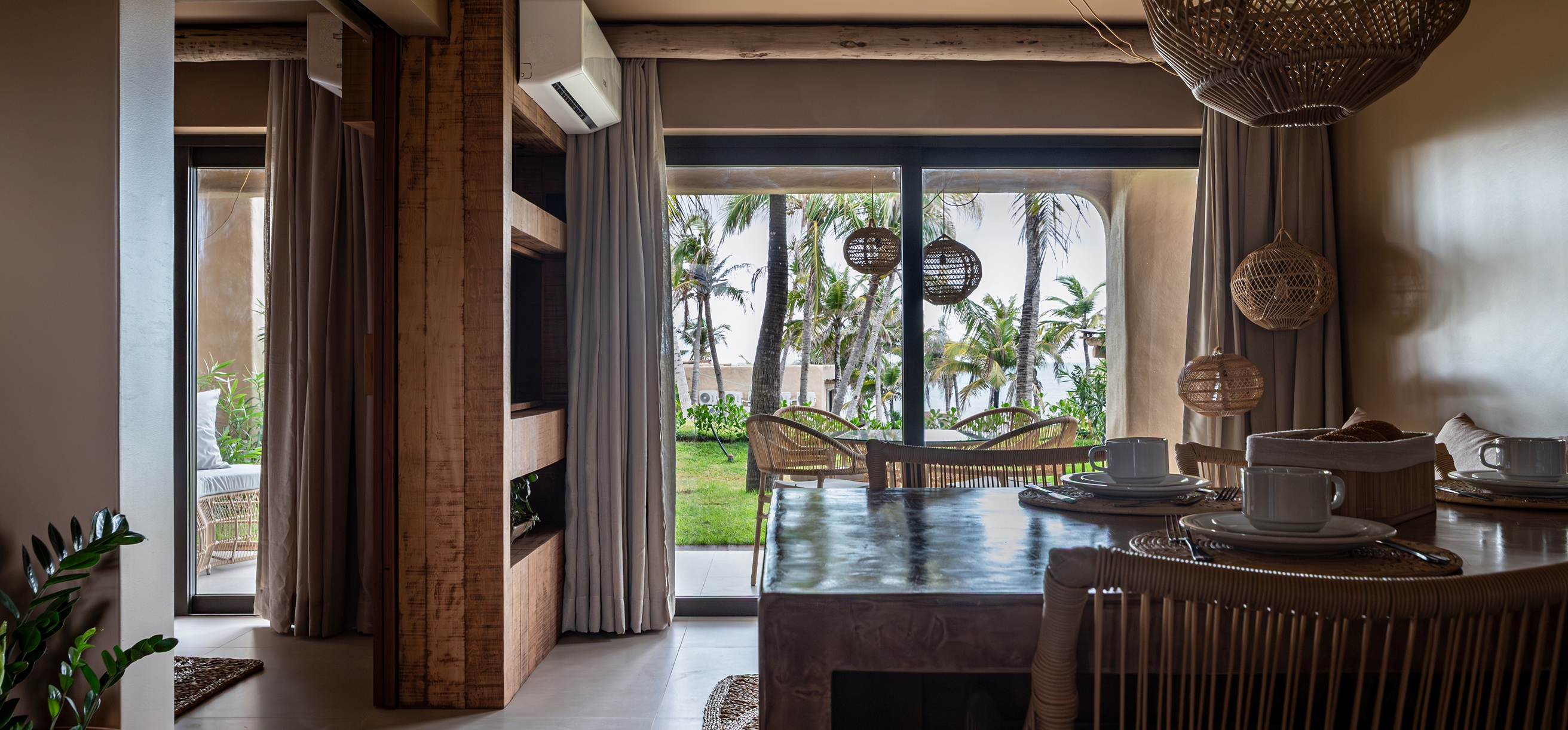 Sala com acesso ao jardim